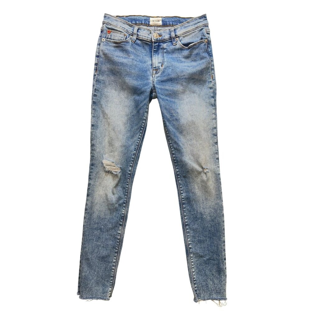 Hudson Womens Ankle Skinny Krista Jeans Size 28 Blue Denim Distressed Casual Y2K